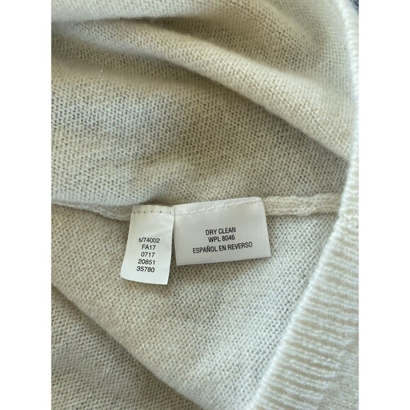 Charter Club Cashmere Sweater Womens Large Ivory Cream Turtleneck Lightweight - Picture 7 of 8